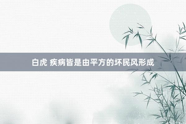 白虎 疾病皆是由平方的坏民风形成