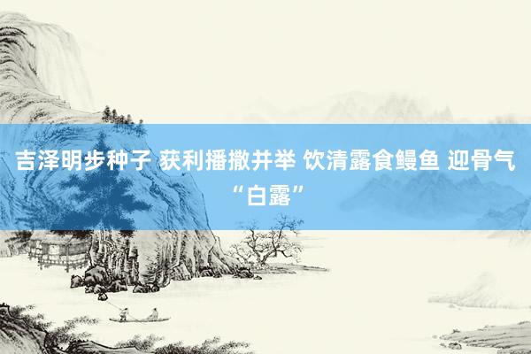 吉泽明步种子 获利播撒并举 饮清露食鳗鱼 迎骨气“白露”