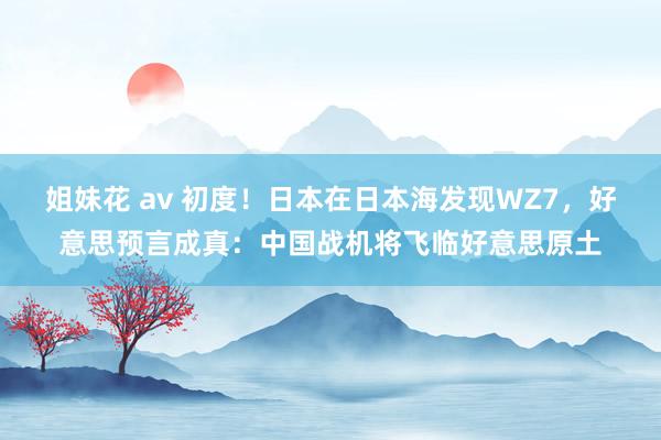 姐妹花 av 初度！日本在日本海发现WZ7，好意思预言成真：中国战机将飞临好意思原土