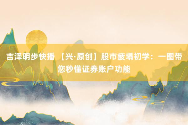 吉泽明步快播 【兴·原创】股市疲塌初学：一图带您秒懂证券账户功能