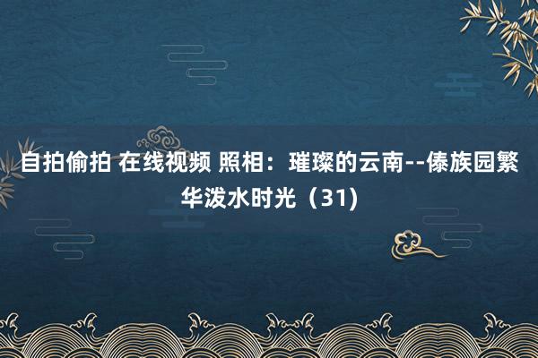 自拍偷拍 在线视频 照相：璀璨的云南--傣族园繁华泼水时光（31)