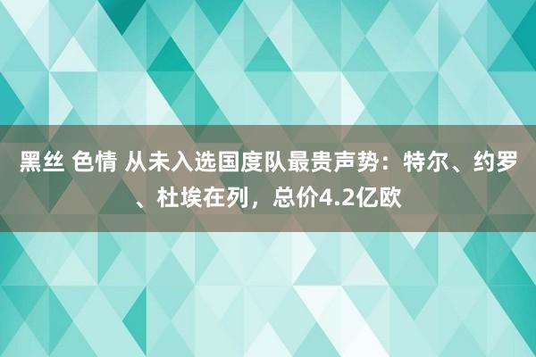 黑丝 色情 从未入选国度队最贵声势：特尔、约罗、杜埃在列，总价4.2亿欧