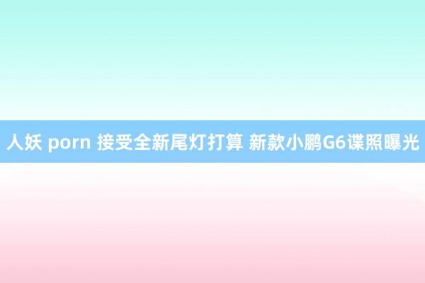 人妖 porn 接受全新尾灯打算 新款小鹏G6谍照曝光