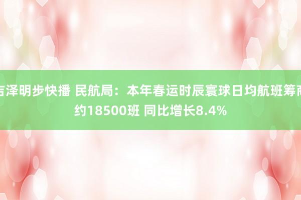 吉泽明步快播 民航局：本年春运时辰寰球日均航班筹商约18500班 同比增长8.4%